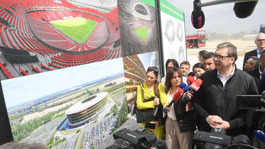 中企承建的塞尔维亚国家足球体育场项目举行奠基仪式